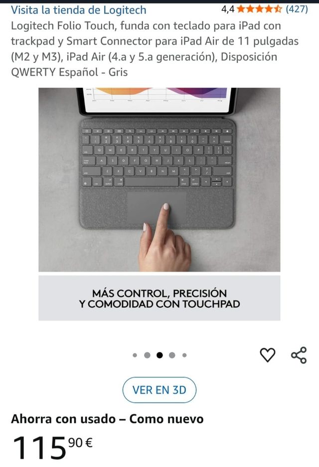 Logi Folio Touch iPad - Teclado