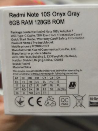 Xiaomi Redmi Note 10S - Azul Grisáceo