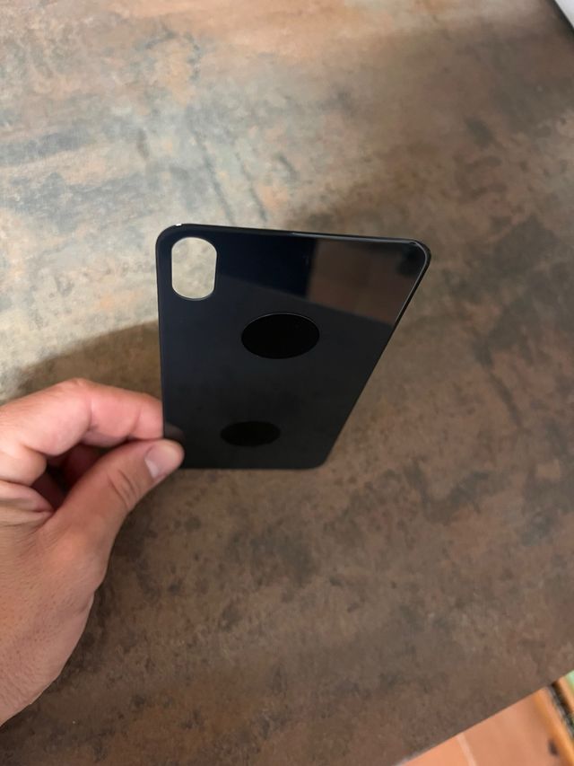 Cristal trasero iPhone XS Max gris espacial