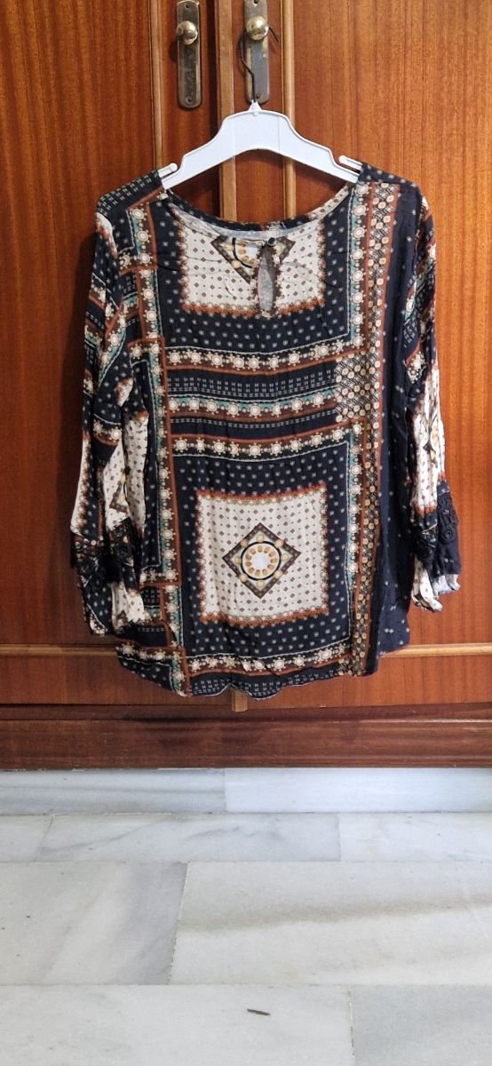 Blusa boho manga larga