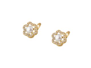 pendientes oro 18k con piedra con circonita