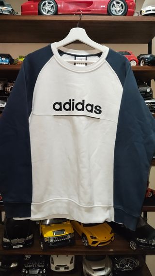 Sudadera Adidas | Blanco-Azul