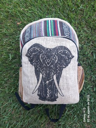 Mochila cáñamo algodón elefante
