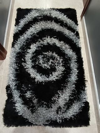 3 tappeti moderni - nero e argento