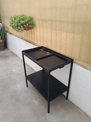 Mesa barbacoa metalica negra