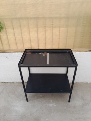 Mesa barbacoa metalica negra