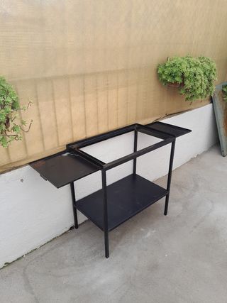 Mesa barbacoa metalica negra