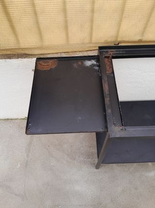 Mesa barbacoa metalica negra