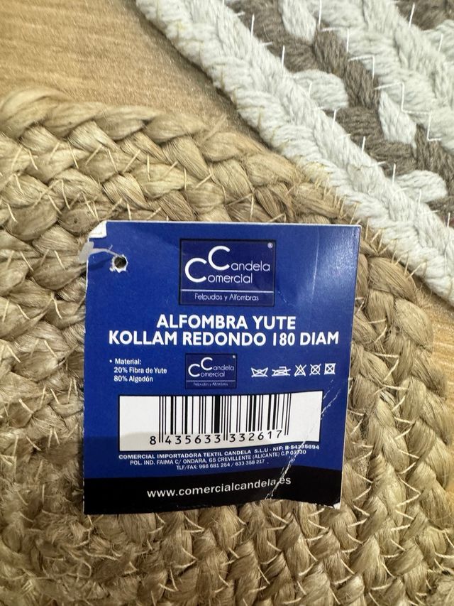 Alfombra Yute Kollam 180cm redonda