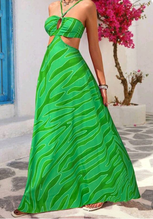 Vestido largo verde verano