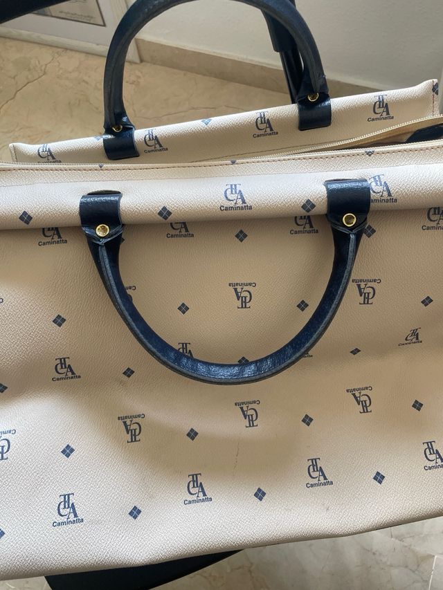 Bolso Caminatta viaje beige-azul