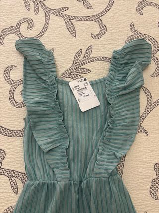 Mono rayas Mayoral niña - Verde agua.Talla 8-10 añ