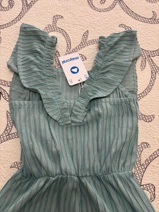 Mono rayas Mayoral niña - Verde agua.Talla 8-10 añ