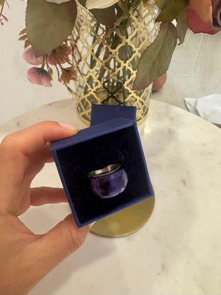 Anillo Swarovski morado