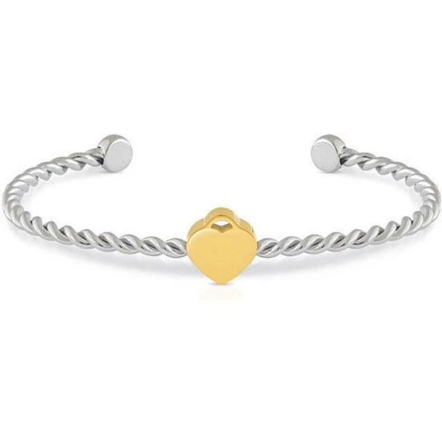Bracciale Rigido Donna Gioiello CUORE ORO Charms 