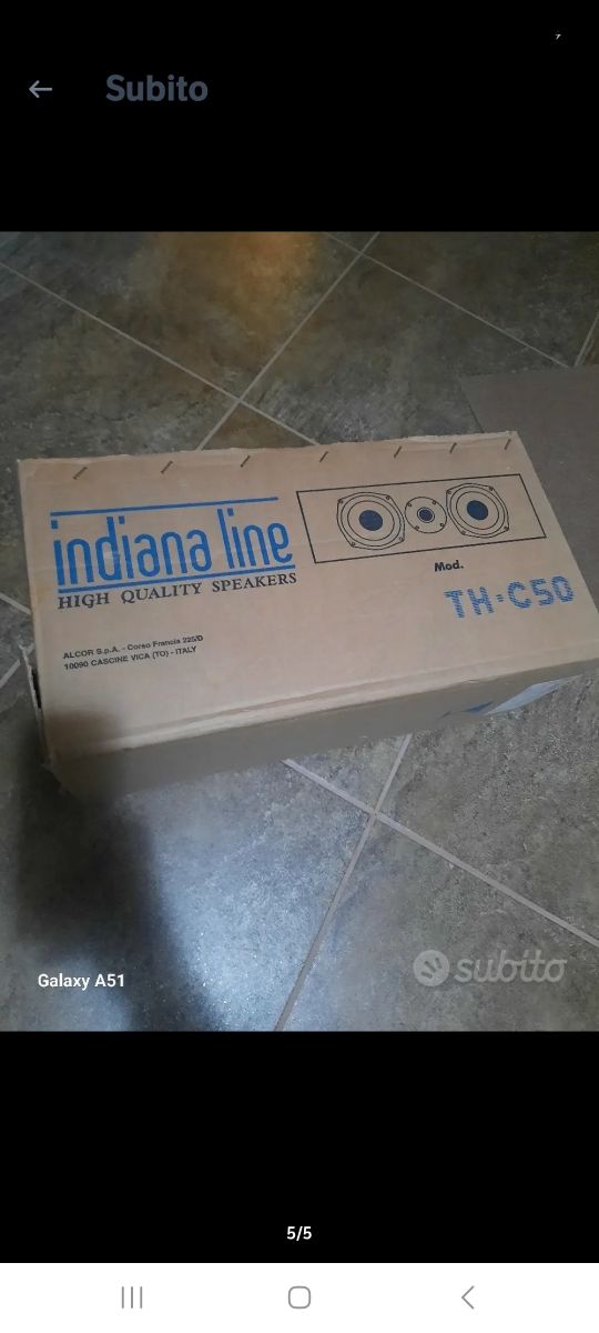 Cassa centrale Indiana line TH C50