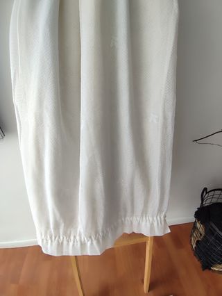 Cortina encaje vintage blanco