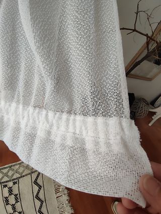 Cortina encaje vintage blanco