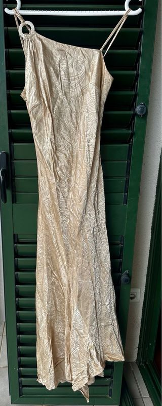 Vestido largo dorado Hermes Govantes