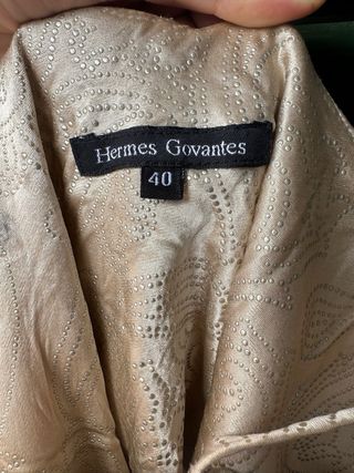 Vestido largo dorado Hermes Govantes