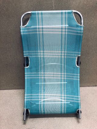 Tumbona Plegable Azul y Blanca
