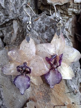Pendientes Flor Natural Encapsulada