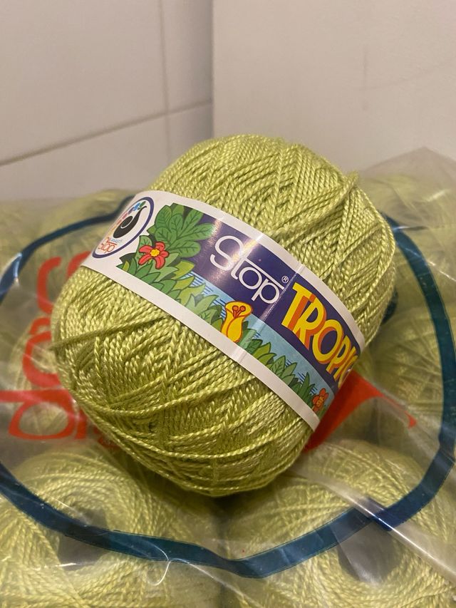 13 ovillos Lana Stop Tropical Verde 100gr
