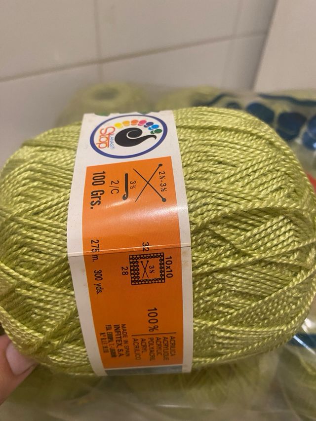 13 ovillos Lana Stop Tropical Verde 100gr