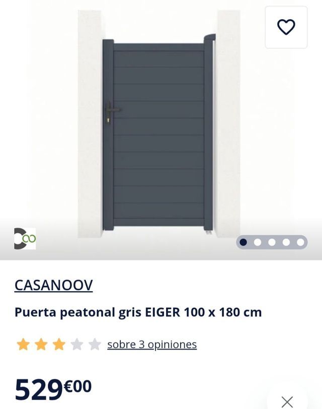 Puerta peatonal CASANOO EIGER 100x180cm