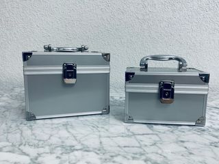 Maletín cofres Maquillaje Gris Metalizados