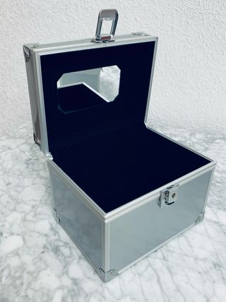 Maletín cofres Maquillaje Gris Metalizados