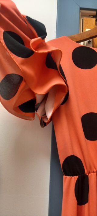 Vestido Flamenca lunares naranja