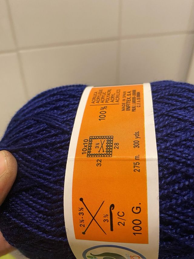 12 ovillos lana Stop Tropical azul marino