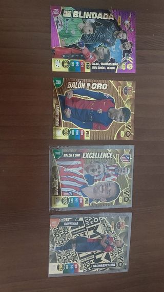 4 cartas coleccionables adrenalyn