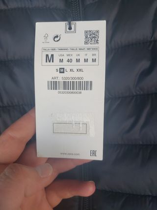 Chaleco Zara negro - Talla M