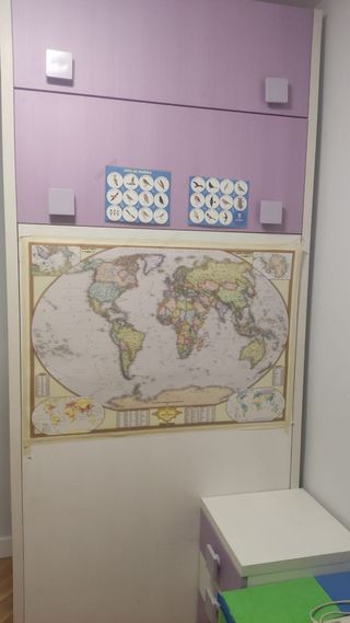 Mueble infantil 1 cajon - blanco/morado