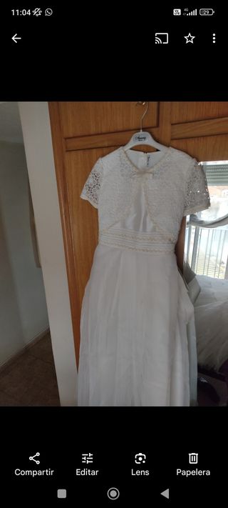 Vestido comunión niña blanco