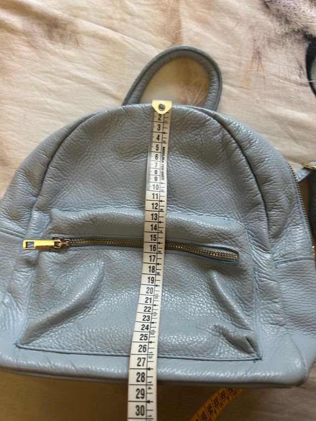 Zaino Pelle Azzurro - Made in Italy