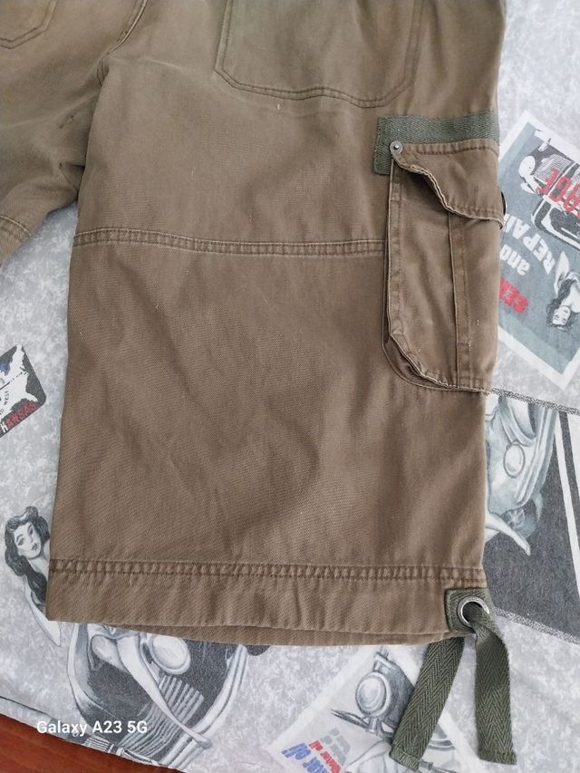 Bermuda cargo uomo verde oliva