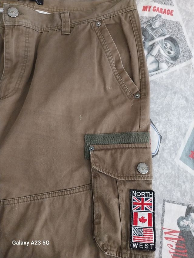 Bermuda cargo uomo verde oliva