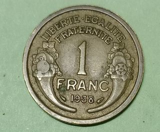 Lotto 300 Moneta 1 Franco Francia 1938