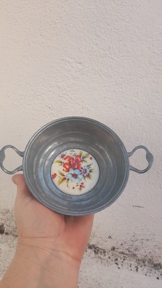 Svuota tasche vintage in peltro