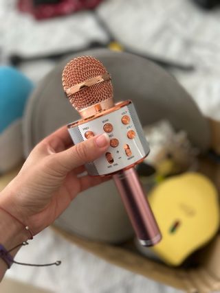 Micrófono Karaoke WS-858 Rosa Gold
