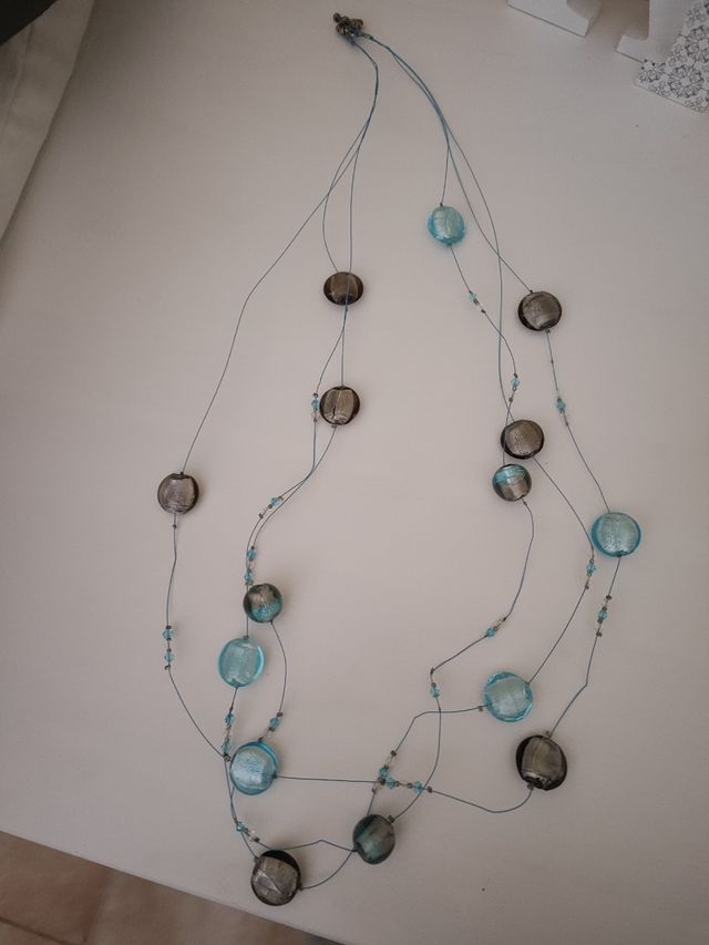 Collana Marcel Cluny blu e argento