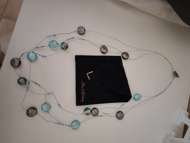 Collana Marcel Cluny blu e argento