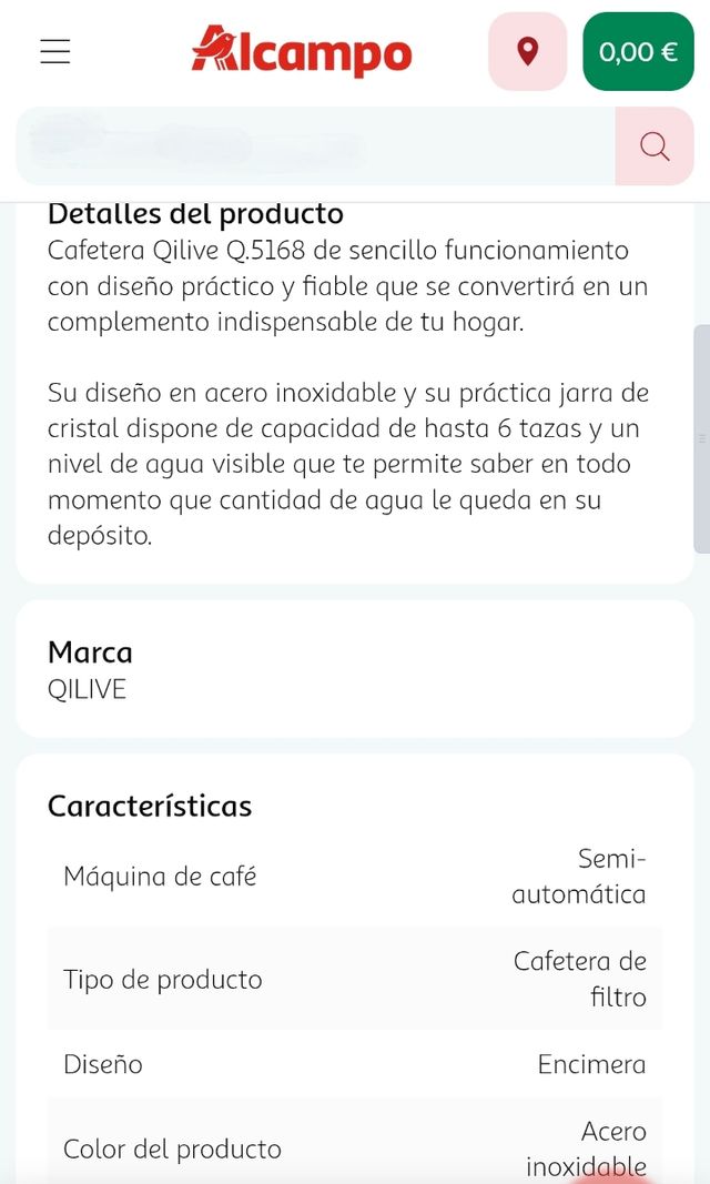 Cafetera Qilive Q.5168 - 8 tazas