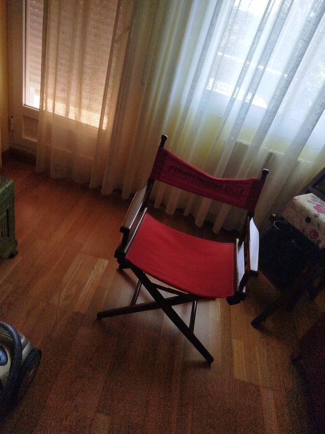 Sedia da regista vintage rossa