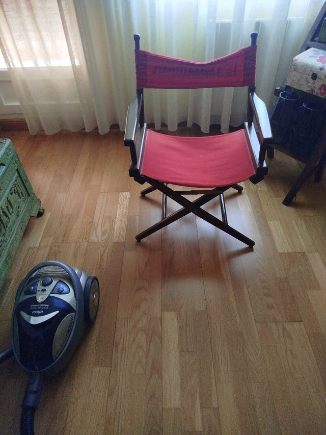 Sedia da regista vintage rossa