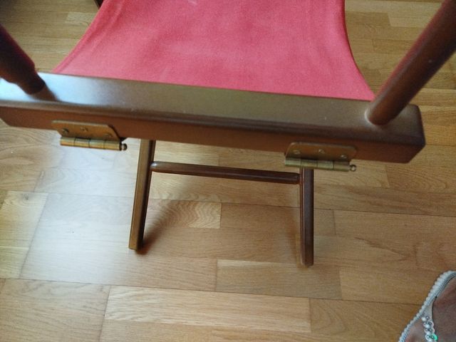 Sedia da regista vintage rossa