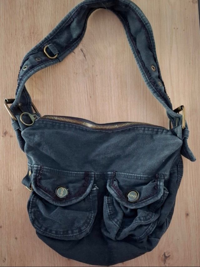 Bolso de chica negro estilo Y2K 2000